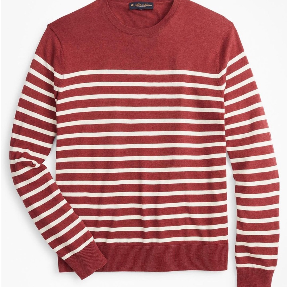 Brooks brothers red strip sweater